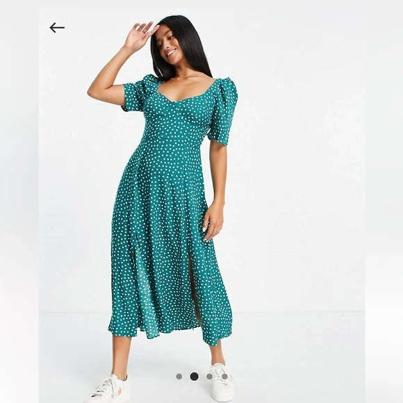 ASOS Petite | Dresses | Polka Dot Maxi Dress With Slits | Poshmark